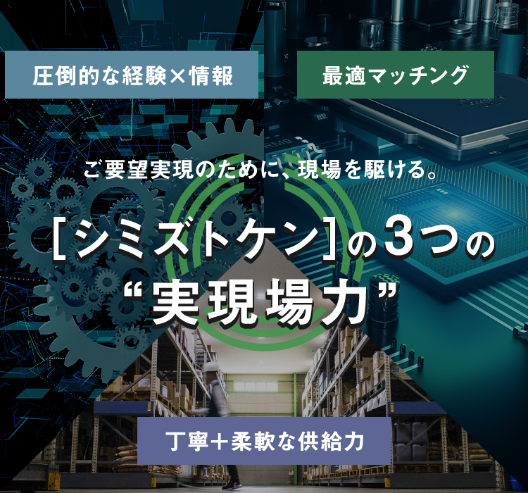 ［シミズトケン］の３つの”実現馬力”